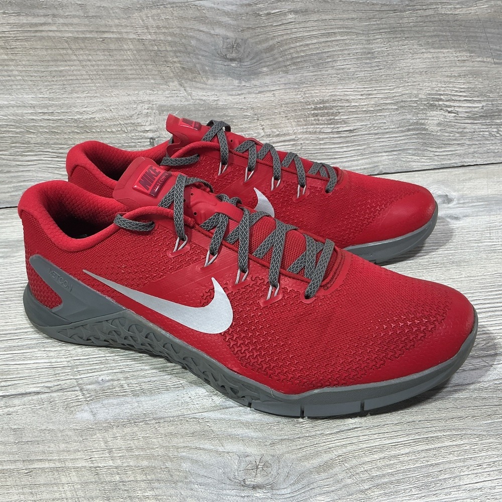 Nike Metcon 4 Men's Red Gray Soles AR5135-991 Sneakers Shoes Size 13